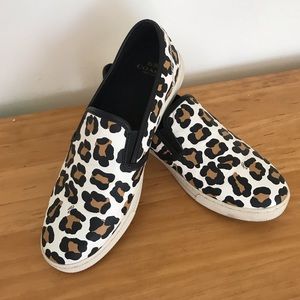 Coach Leopard Print Slip On Sneakers